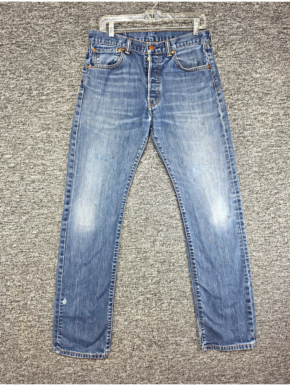 Levi's 501XX Series Blue Medium Wash Denim Jeans Straight Fit Button Fly Men